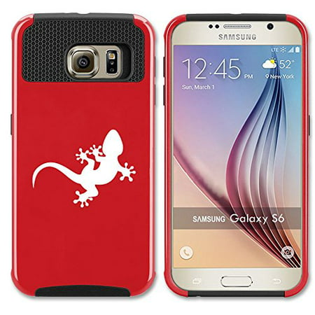 Samsung Galaxy S7 Edge Shockproof Impact Hard Case Cover Gecko Lizard (Red ),MIP