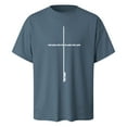 thumbnail image 4 of SLdy Mens Christian T Shirts Mens Oversized T Shirt Cross Bible Verse Tops Graphic Tees, Navy S, 4 of 7