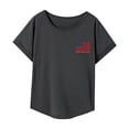 thumbnail image 3 of Camiseta para mujer de verano simple recuerdo de moda cuello redondo camiseta para viaje de trabajo camping XL, 3 of 7