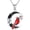 Cardinal, variant on Lion Necklace 925 Sterling Silver Lion Pendant with Black Crescent Moon Necklace Gothic Jewelry Halloween Gifts for Women