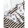 thumbnail image 6 of Sedceaty Baby Romper, Halloween Stripe Cartoon Patterns Lapel Long Sleeve Bodysuit for Girls Boys, 0-3 Years, 6 of 9