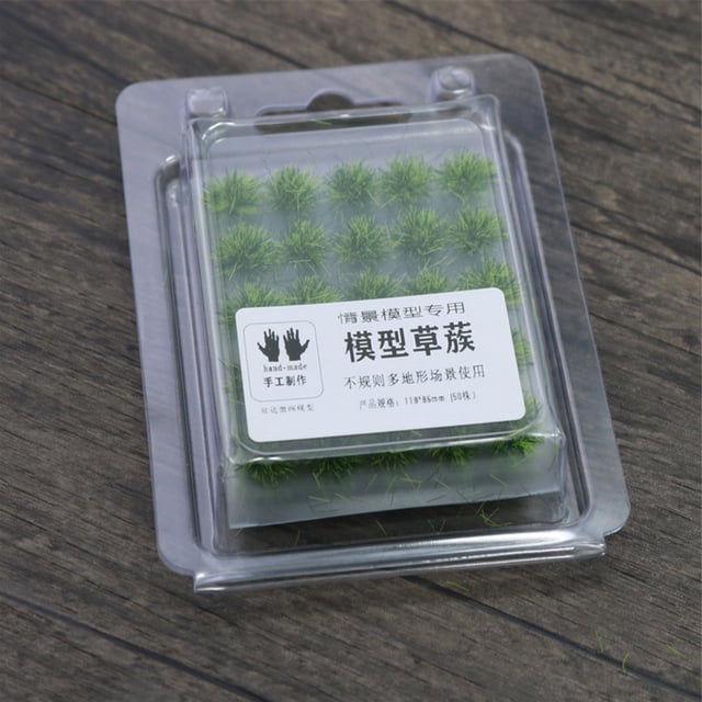 MYG 50X Self-Adhesive Static Grass Tufts Miniature Model Railroad Layout DIY Scenery