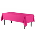 thumbnail image 2 of Exquisite 24 Pack 54” x 108” Disposable Hot Pink Heavy Duty Plastic Rectangle Tablecloth Cover, 2 of 6