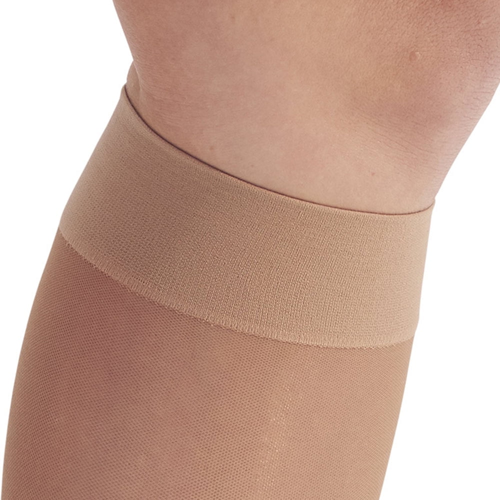 Ames Walker AW Style 44 Sheer Support 20-30 mmHg Firm Compression Open Toe Knee High Stockings Black Large Wide
