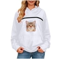 thumbnail image 6 of Pet Pouch Hoodie for Women with Kangaroo Pocket,Cat Dog Carrier Hoodies,Winter Warm Fleece Pullover Soft Lightweight Sweatshirts for Pet Animal Lover, 6 of 6
