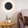 thumbnail image 3 of Aplique de pared LED, luz de lectura para cabecera, luces de lectura de pared LED de 11 W, foco ajustable (luz blanca de 6000 K, redondo negro), lámpara de pared para pasillo, escalera, sala de estar, 3 of 4
