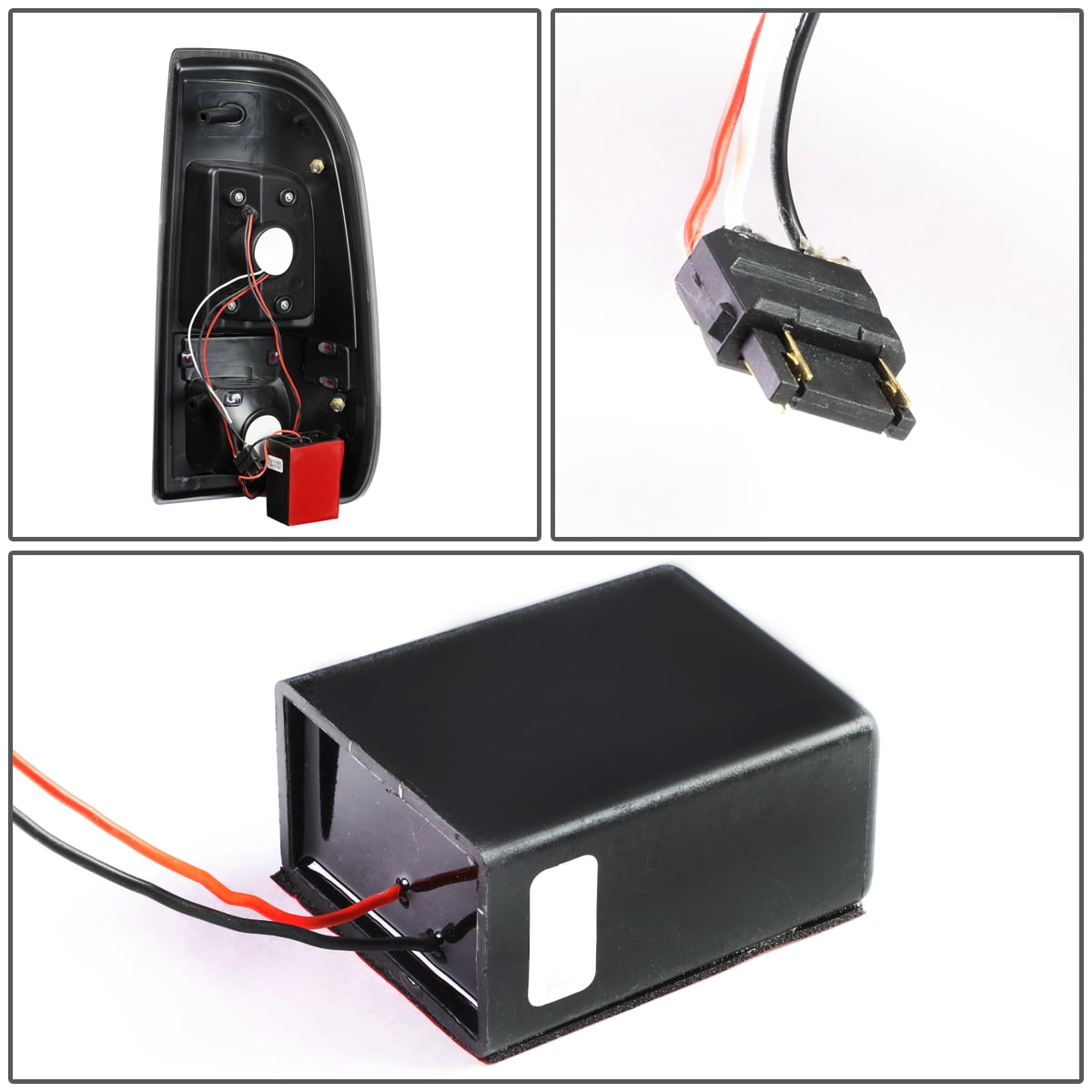 08-16 Ford F250-F550 DNA Motoring TL-F25008-LED-RD3D-BK-SM-G2 Pair Black Housing Smoked Lens Red 3D LED Tail Lights