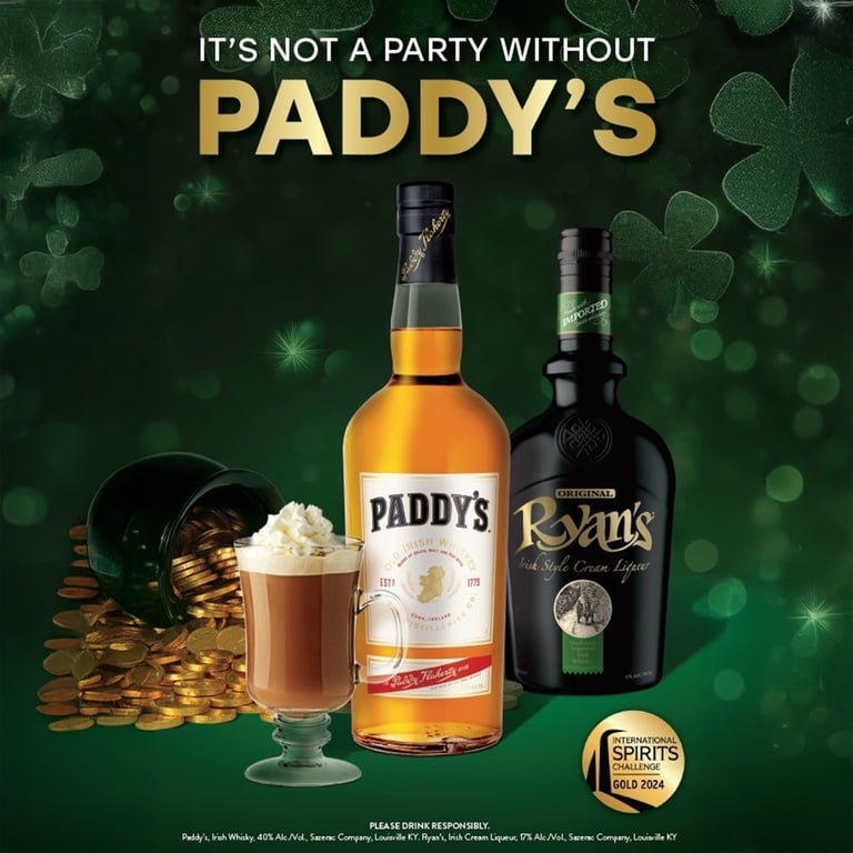 Ryans Irish Cream Liqueur, 750ml, 34 Proof (17% ABV) - Walmart.com