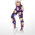 thumbnail image 2 of LIIPEE Women Leggings Easter Eggs Printed High Waist Slim Fit Leggings Comfortable Breathable Soft Casual Yoga Pants,Purple,XXL, 2 of 5
