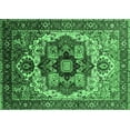 thumbnail image 1 of Ahgly Company Indoor Rectangle Oriental Emerald Green Industrial Area Rugs, 6' x 9', 1 of 4