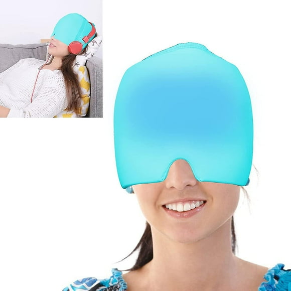 Migraine And Headache Relief Hat Gel Ice Pack Hot Compress Cap Migraine Relief Cold Head Band Cooling Wrap Stretchable Eye Mask For Puffy Eyes Sinu