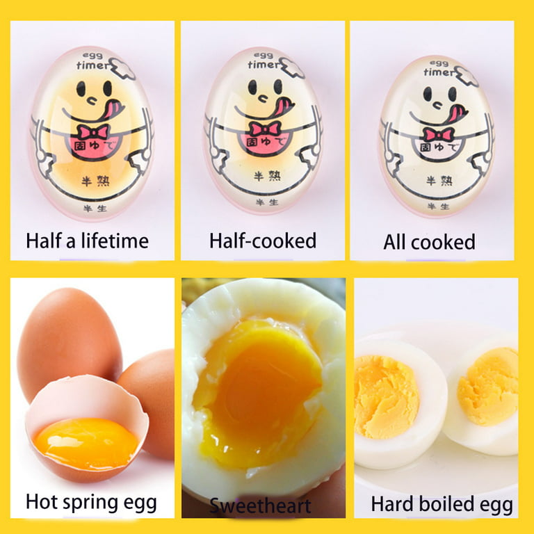 1Pcs Egg Timer for Boiling Eggs Color Soft Hard Boiled Changing Timer Eggs  Cooking Kitchen Resin Egg Red Timer Tools Accessories