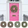 thumbnail image 2 of 30cm Flower Garland Easy Care Photo Prop Full Bloom Door Hanging Wreath Pendant Courtyard Decor, 2 of 5