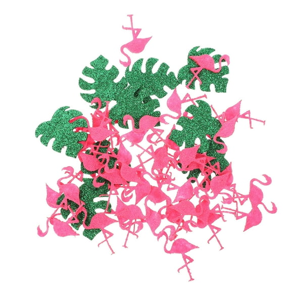 WASHWEPE 1Bag Colorful Confetti Party Supply NonWoven Fabric Assorted Color Flamingo Table Decoration