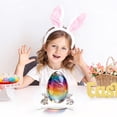 thumbnail image 3 of Colorful Easter Bunny Acrylic Decor - Modern 2D Flat Tabletop Ornament for Living Room, Bedroom, Office Desk, Compact 15cm Festive Home Accent & Spring Gift Idea, 3 of 6