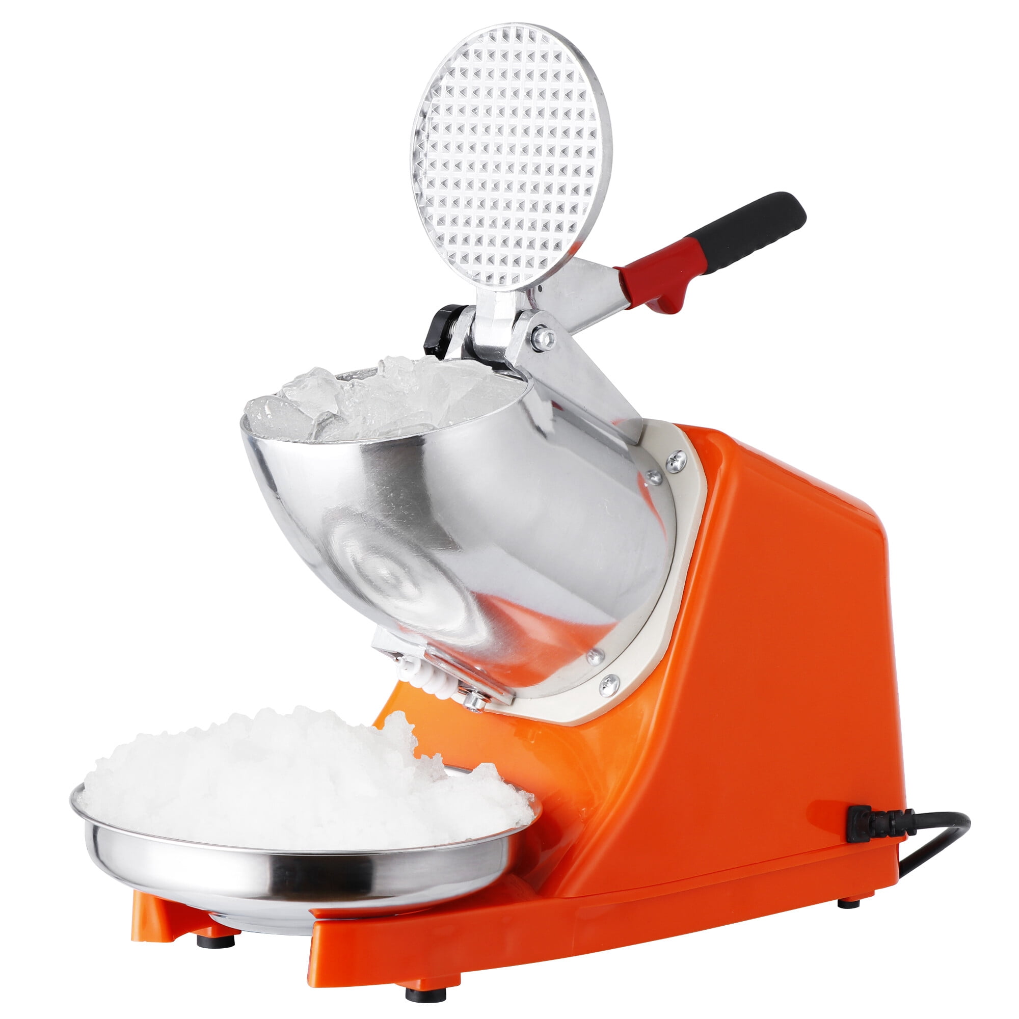 ZenStyle Electric Ice Shaver Orange Stainless Steel Blade Kitchen Snow Maker Machine 300W, 2000R/M