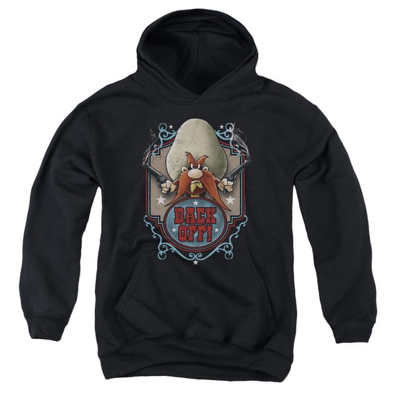 Looney Tunes - Back Off - Youth Hooded Sweatshirt - Small