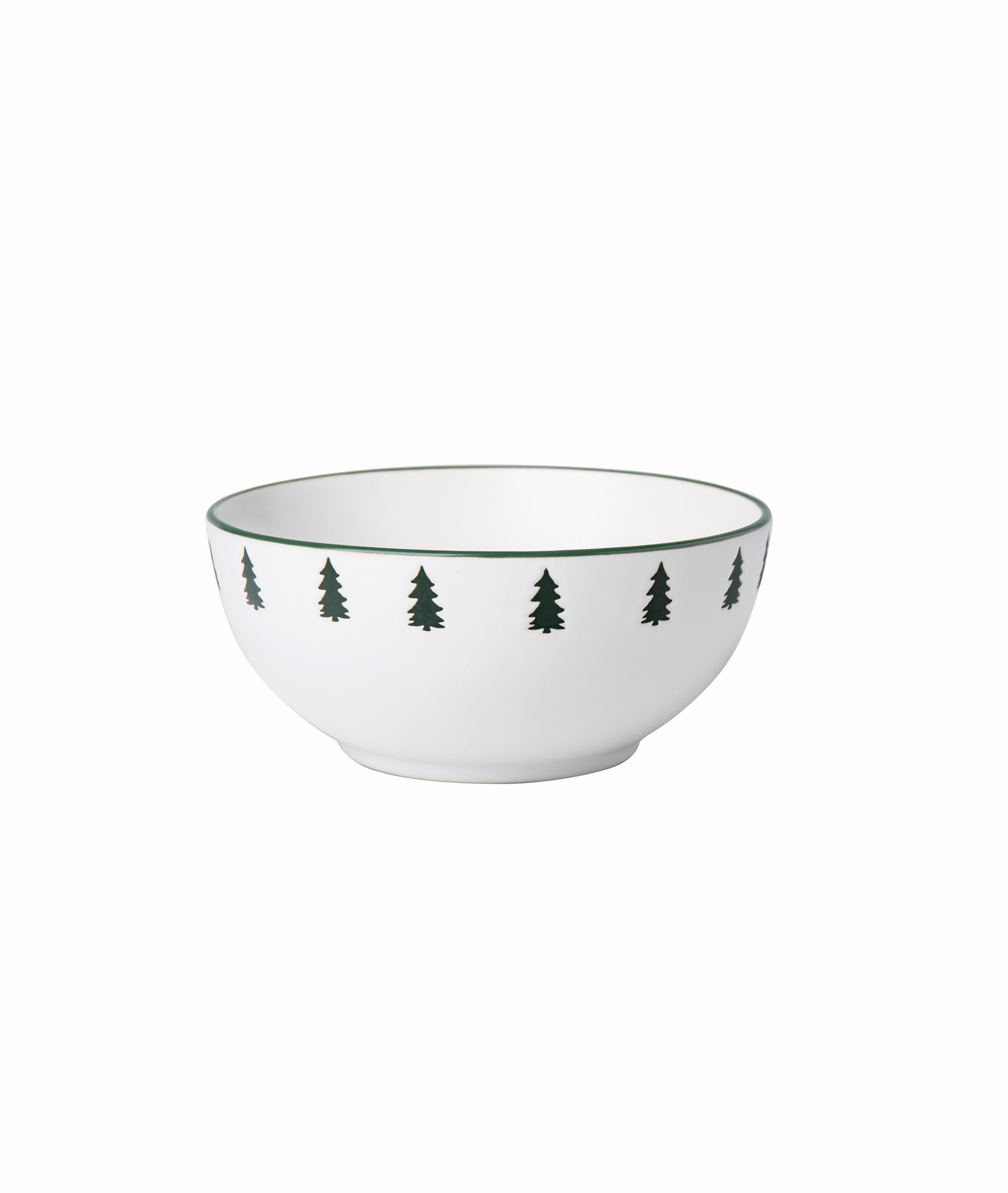 Holiday Time 12 Piece Ceramic Dinnerware Set in Trees Pattern