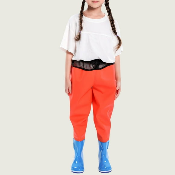 Boys And Girls' PVC Water Pants Pants Waterproof And Wading Pants For Going To The Sea