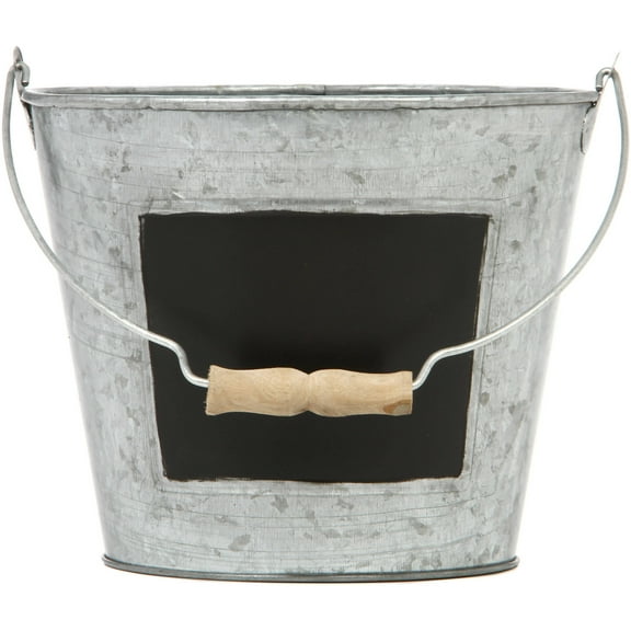 Elegant Expressions by Hosley Metal Pail with Chalkboard, 1 Each