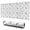 Cat Line Art, variant on 31.5x11.8 Inch Gaming Mouse Pad, Non-Slip Stitched Rubber Desk Mat for Desktop & Laptop,Cat Floral Leaf White Pattern