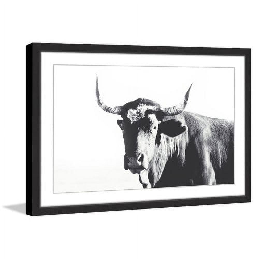 "Steer Face" Framed Painting Print