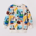 thumbnail image 5 of Karoyedx Baby Boys Clothes Toddler Boy Clothes Fall Winter Outfits Sweatshirt Long Sleeve Shirt Animal Tops Boys Clothes White Size,7 Yerars, 5 of 9