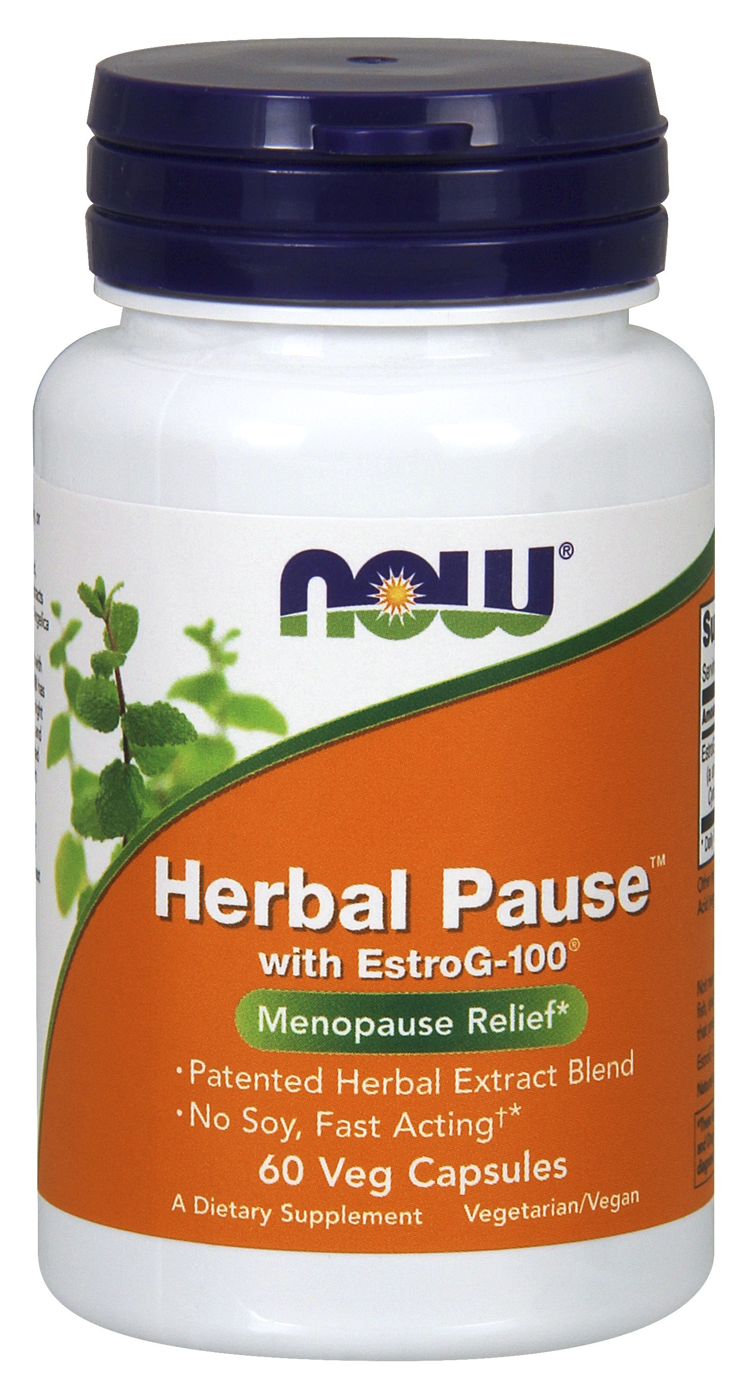 NOW Foods Vegetarian Herbal Pause with EstroG100 Menopause Relief, 60