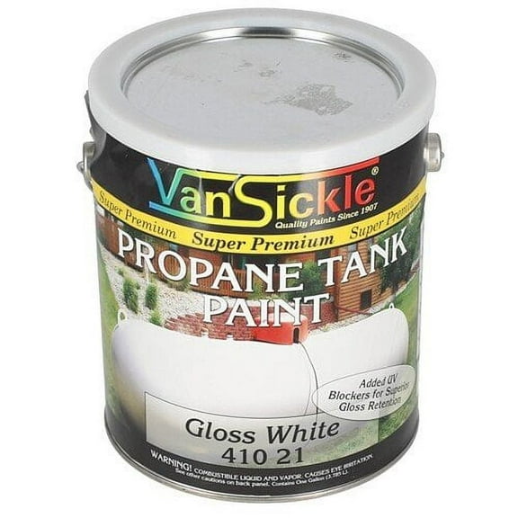Propane Tank - Gloss White Gallon fits Paint Propane Tank