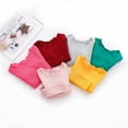 thumbnail image 5 of Gyratedream Baby Girls Toddler Kids Ruffle Long Sleeve Plain Knitted Sweater Basic Tops, 5 of 6