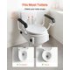 thumbnail image 3 of Asiento de inodoro elevado VEVOR, 300 libras, carga en 3 niveles, ajustable, 3 of 9