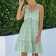 thumbnail image 2 of Moda mujer verano casual plisado sin espalda con cuello en v espagueti estampado floral camis vestido Fridja  hjkh5835, 2 of 8