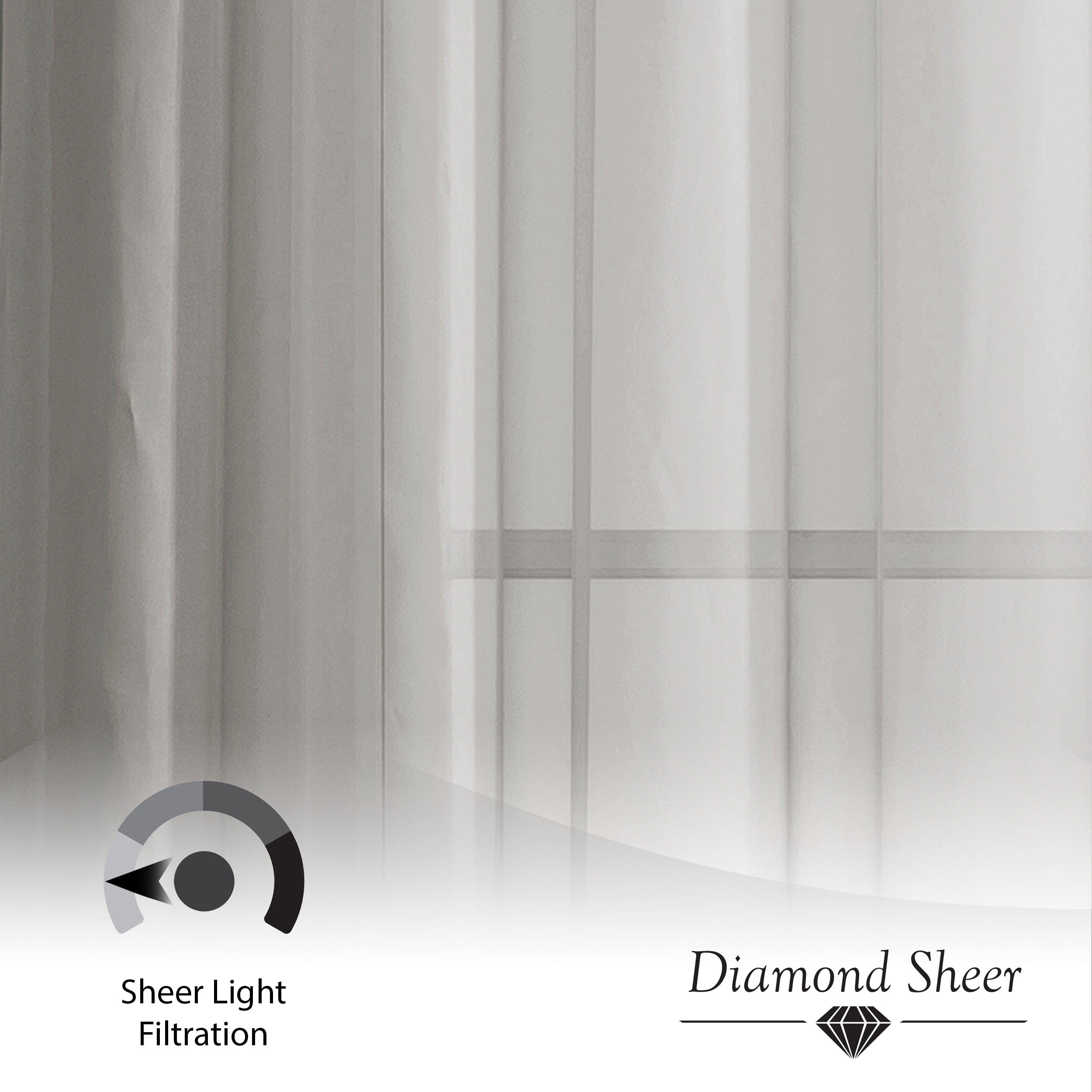 Window Elements Traditional, Contemporary, Farmhouse, Modern 2 Piece Sheer Curtain Set