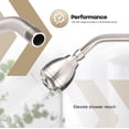 thumbnail image 5 of Shower Arm 6 Inch Stainless Steel Wall Mounted Shower Arm with 1/2 Inch Threaded IPS, Brushed Nickel Finish, 5 of 7