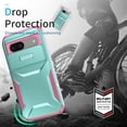 thumbnail image 7 of for Google Pixel 8a, Luxury Sliding Camera Cover Soft TPU + Hard PC Shockproof Drop Protective Hybrid Stylish Ultra Slim Frosted Anti-slip Grip Case for Google Pixel 8a, Green, 7 of 7