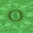 thumbnail image 1 of Ahgly Company Machine Washable Indoor Square Transitional Neon Green Area Rugs, 6' Square, 1 of 7