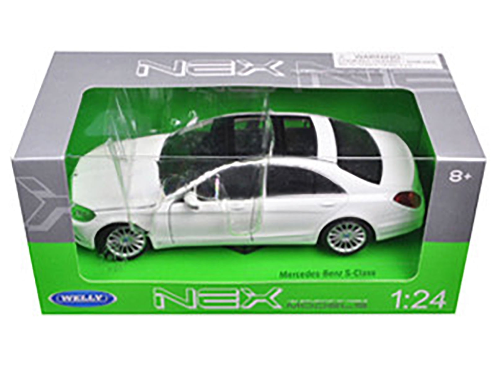 Mercedes Benz S Class with Sunroof White "NEX Models" 1/24 Diecast Model Car by Welly