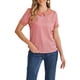 thumbnail image 2 of INSPIRAR CHIC Blusas de Mujer con Cuello Peter Pan en Contraste, con Lunares, de Manga Corta, Talla XS, Rosa Oscuro, 2 of 6