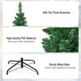 thumbnail image 3 of 6FT Slim Pencil Christmas Tree with 400 Realistic PVC Branches, Artificial Slim Christmas Tree with Metal Base, Slim Fir Xmas Tree for Holiday Decoration, 3 of 9