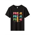 thumbnail image 3 of Boy's/Girls "Back To School Cotton Graphic Tees, Back To School Clothes Girls, Black Summer Tops With Colorful School Theme, Gift For First Day of School, Fun and Playful Fashion" Kids Clot, 3 of 6