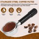 thumbnail image 4 of Portafiltro de Café Espresso Profesional Acero Inoxidable Sin Fondo 58MM con Cesta Filtro Tazas Individuales y Dobles, 4 of 5