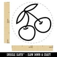thumbnail image 2 of Pair of Cherries Outlined Self-Inking Rubber Stamp Ink Stamper - Red Ink - Medium 1 Inch, 2 of 7