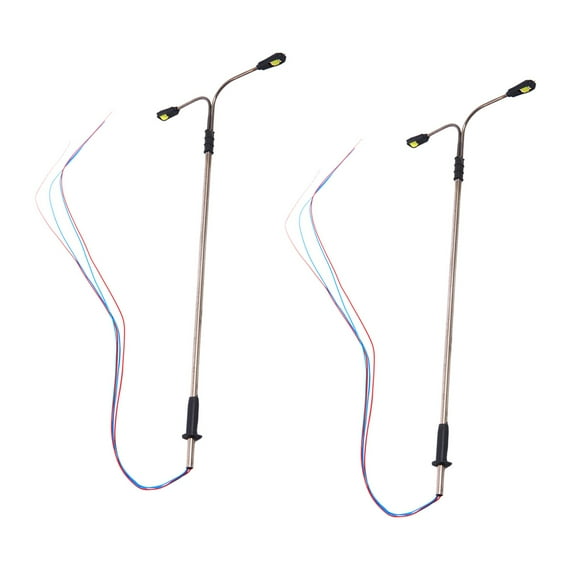 20X 2LED 1:100 Scale Street Light Scenery Mini Lamppost for Sand Table Model Lamp Post Type E