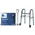 thumbnail image 2 of Medline Walker and Cane Combo for Caregivers, Seniors and Adults, For Leg or Foot Injuries, 2 of 7