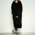 thumbnail image 1 of Nouvelle Robe à Capuche Longue Ample pour Femmes, Unie, Manches Longues, Poches, Fente, Décontractée, Chaude, Chandails à Capuchon, 1 of 7