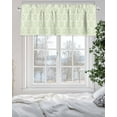 thumbnail image 5 of Baroque Pattern Valances for Windows Green Vintage Abstract Flowers Texture Valance Rod Pocket Light Filtering Short Window Treatments Curtains for Kitchen Bathroom Living Room Bedroom, 42 x 18 Inch, 5 of 7
