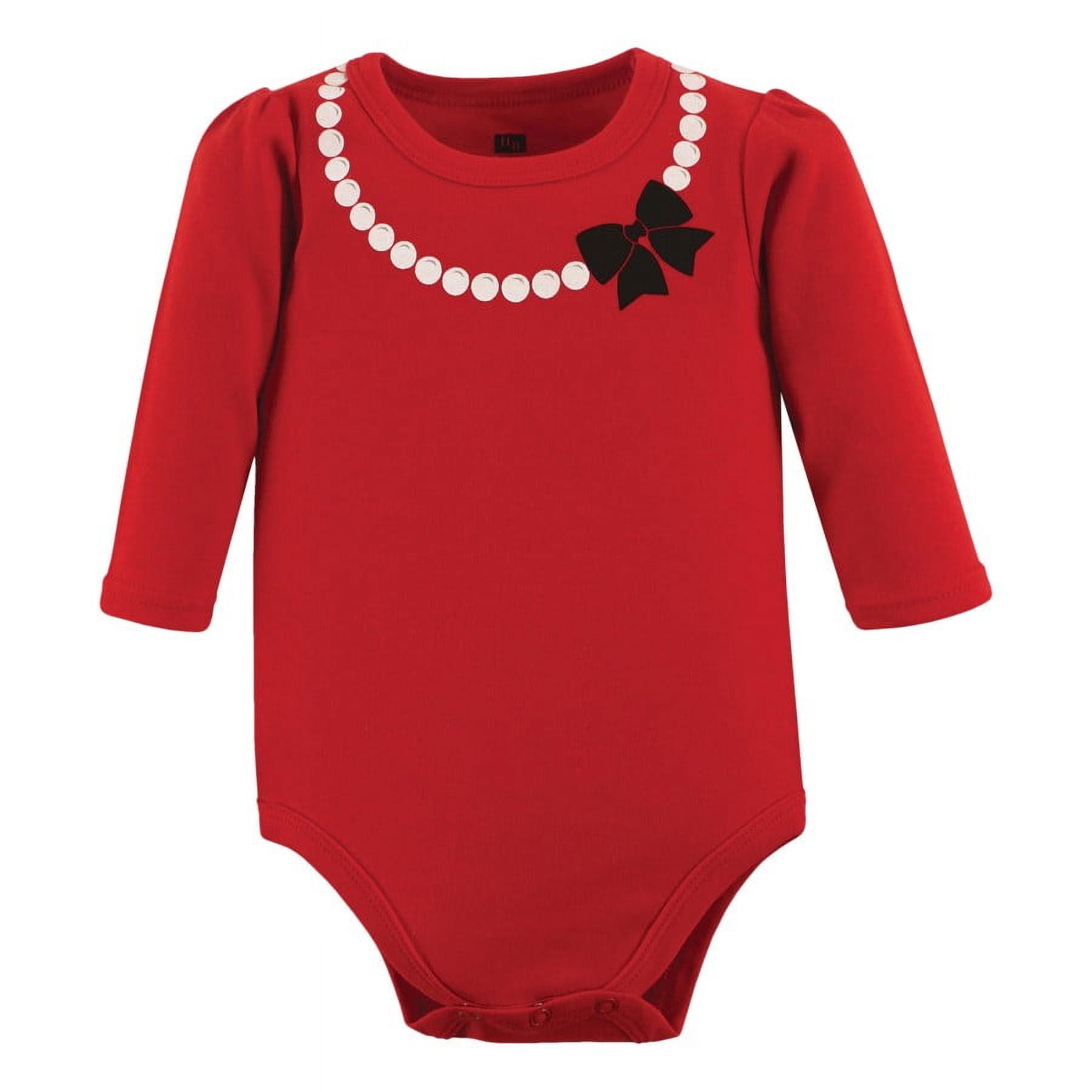 Hudson Baby Cotton Long-Sleeve Bodysuits, 3-Pack, Newborn- 24 Months