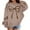 Khaki, variant on KKBOTIVE Girls Bow Printed Hoodies, Fashion Hooded Sweatshirt, Kids Casual Cozy Soft Pullover Top ( Brown Size: 3-4 years )