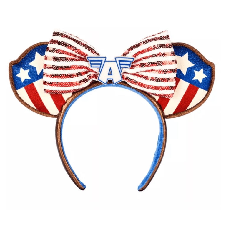 Disney Parks Marvel Captain America Ear Headband for Adults  display picture 3