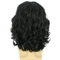 thumbnail image 5 of California 70s 80s Rocker Wig Men Women Long Curly Dark Brown Halloween Costume Anime Wig, 5 of 9